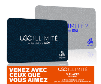 5 Places + Frais d'adhésion offert pour tout abonnement UGC Illimité