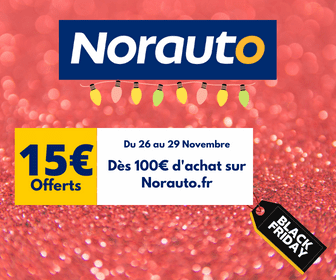 Black Friday - 15€ de réduction dès 100€ d'achat sur Norauto.fr